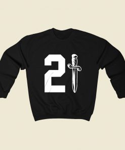 21 Savage Issa Knife 80s Sweatshirt Style