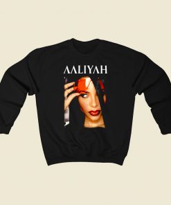 Aaliyah Queen Photoshoot 80s Sweatshirt Style