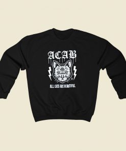 Acab All Cats Are Beautiful 80s Sweatshirt Style