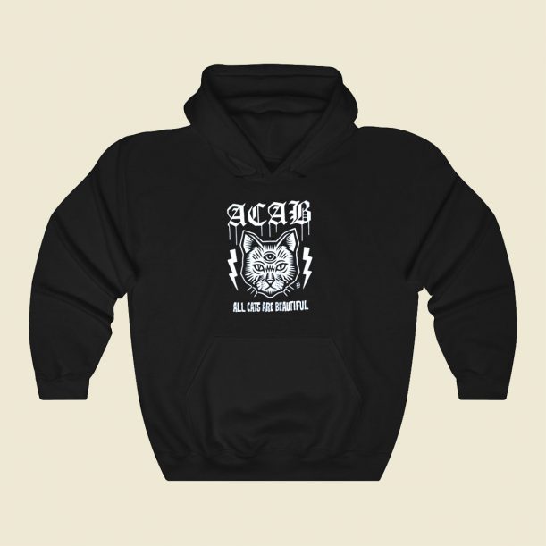 Acab All Cats Are Beautiful Cool Hoodie Fashion
