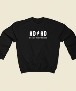 Adhd Highway Distraction 80s Sweatshirt Style