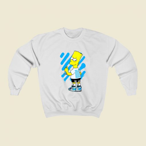 Bart Simpson Off White Casual Sweatshirt