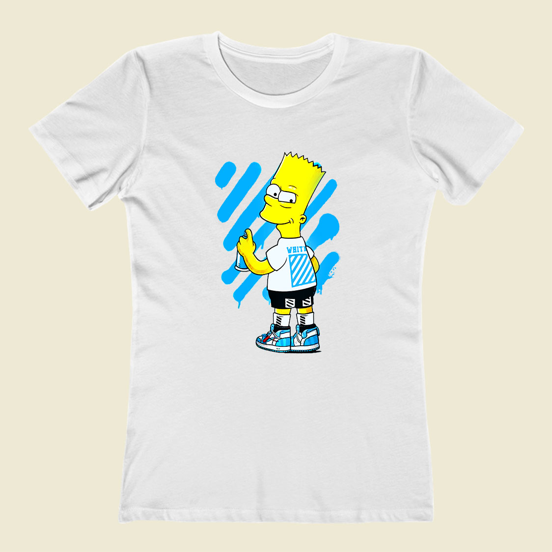 repeat zero Memory Bart Simpson Off White Women T Shirt - Grltee.com