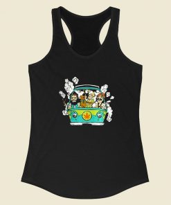 Cheech And Chong With Scooby Racerback Tank Top