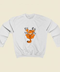 Garfield The Cat Scratch Wall Sweatshirt Street Style