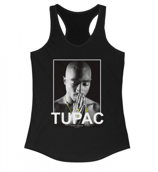 In Memory Tupac Shakur Women Racerback Tank Top