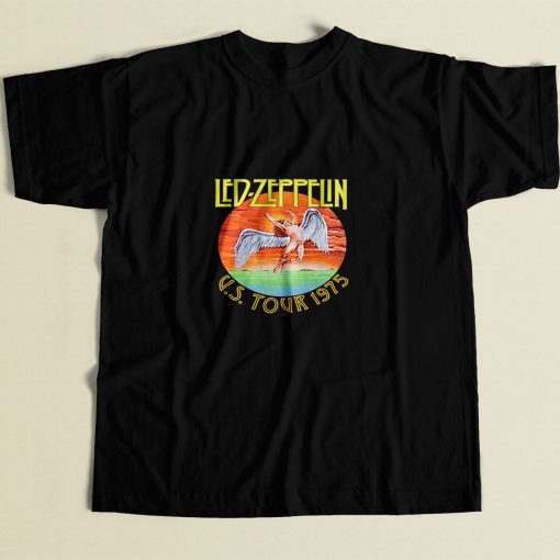 Led Zeppelin Us Tour 1975 80s Mens T Shirt
