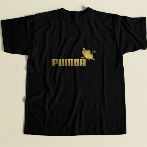 Lion King Pumbaa Puma Logo Parody 80s Mens T Shirt