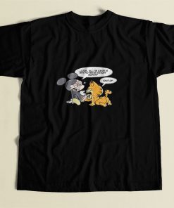 Mickey Mouse Fuck Off Garfield 80s Mens T Shirt