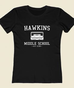 Stranger Things Hawkins Av Club Women T Shirt Style