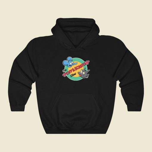 The Itchy Scratchy Show Retro 80s Fashionable Hoodie