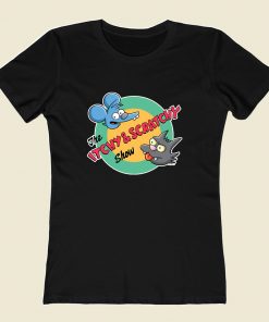 The Itchy Scratchy Show Retro 80s Women T Shirt Style