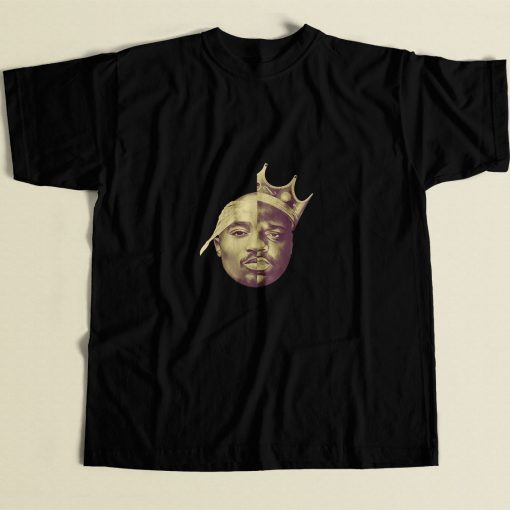 Tupac Shakur And The Notorious Big Head 80s Mens T Shirt