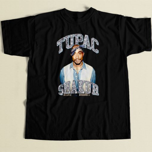 Tupac Shakur Glitter Rap 80s Mens T Shirt