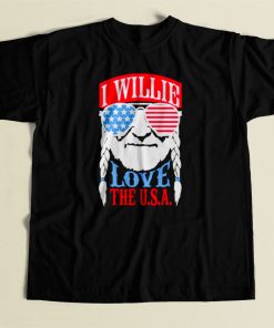 Willie Nelson Love The Usa 80s Mens T Shirt
