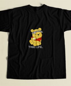 Winnie The Pooh Thug Life 80s Mens T Shirt