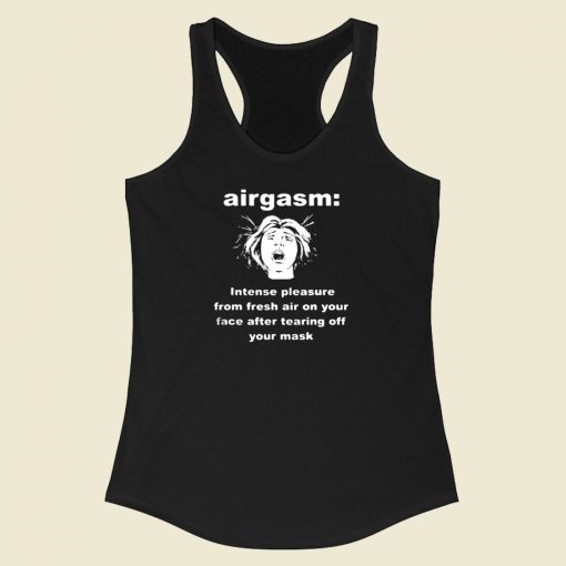 Airgasm Funny Mask Freedom Racerback Tank Top Style