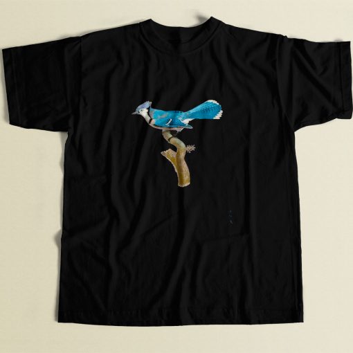 Bird Watcher Blue Jay 80s Men T Shirt