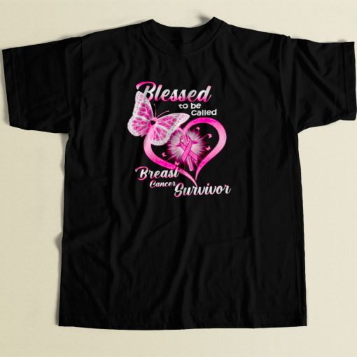 Blessed To Be Called Breast Cancer Survivor 80s Men T Shirt