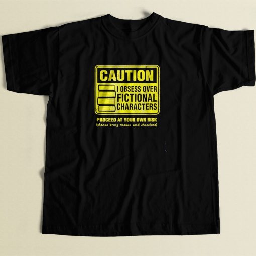 Character Caution 80s Men T Shirt