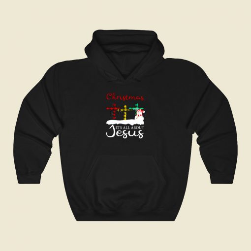 Christmas Its All About Jesus 80s Hoodie Fashion