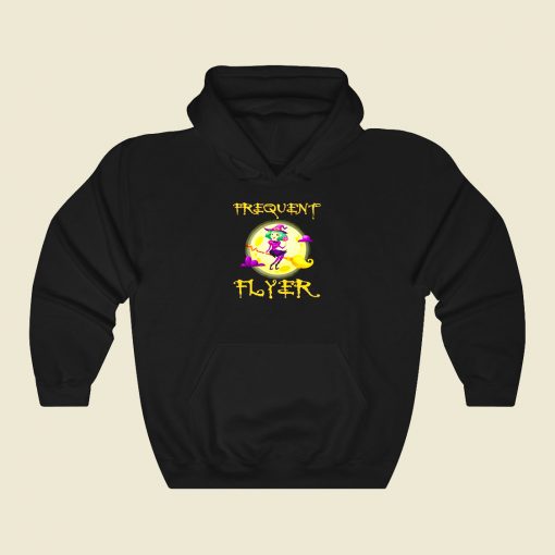 Frequent Flyer Witch 80s Hoodie Fashion
