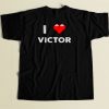 I Love Victor 80s Men T Shirt
