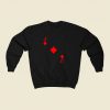 Jack Of Diamonds Costume 80s Fashionable Sweatshirt