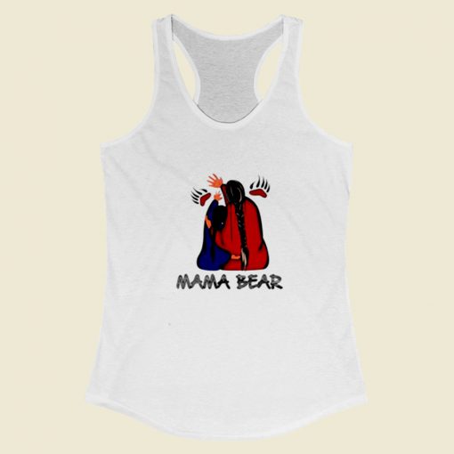 Mama Bear Native Women Racerback Tank Top