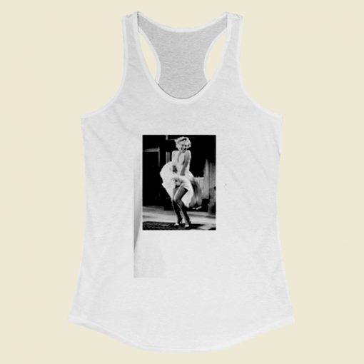 Marilyn Monroe 7 Year Itch White Dress Women Racerback Tank Top
