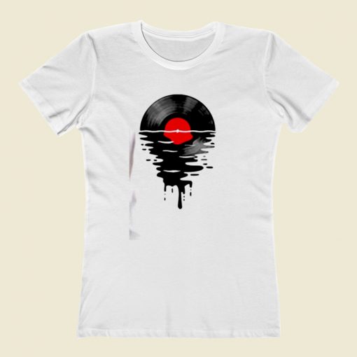 Melting Vinly Graphic Women T Shirt Style