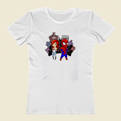 Mj And Spidey Women T Shirt Style