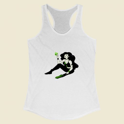 Queen Of Kick You In The Face Baddass Vibes Shego Women Racerback Tank Top