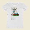 Siamese Cat Loves Books Women T Shirt Style