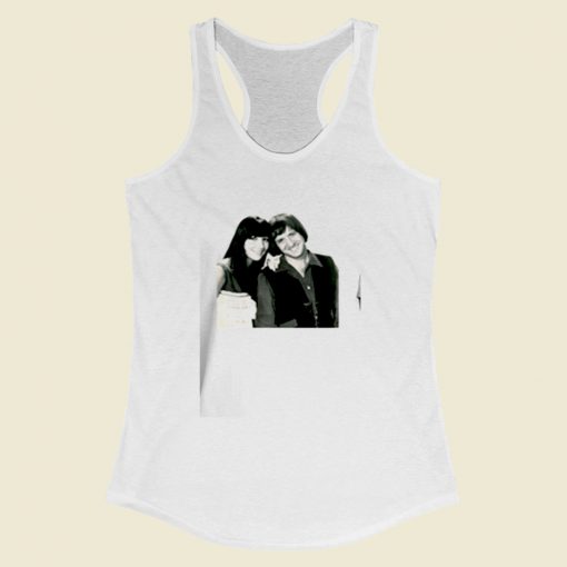 Sonny And Cher Photo Women Racerback Tank Top