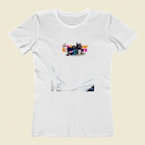 Stitch And Toothless Dunkin Donuts Women T Shirt Style