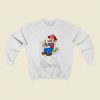 Super Mario Smoking Christmas Sweatshirt Style
