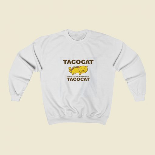 Tacocat Spelled Backwards Is Tacocat Christmas Sweatshirt Style
