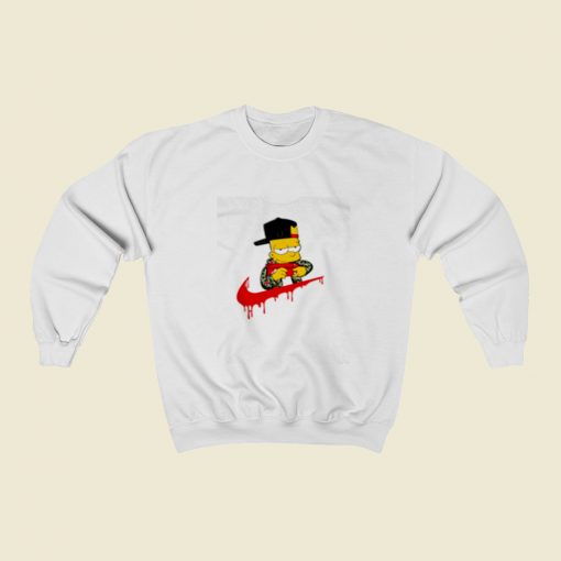 The Simpsons Bart Jordan Swoosh Christmas Sweatshirt Style