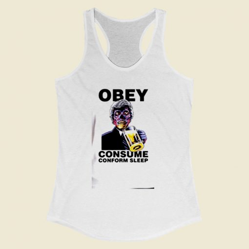 They Live Obey Consume Conform Sleep Women Racerback Tank Top