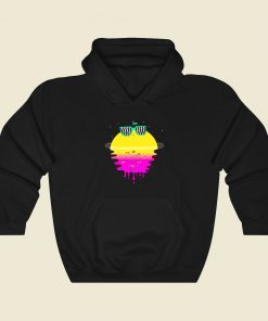 Happy Sunset Porky Roebuck Funny Graphic Hoodie