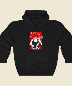 Happy To Serve Funny Graphic Hoodie