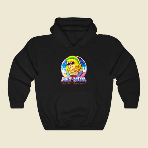 Hey Mon Funny Graphic Hoodie
