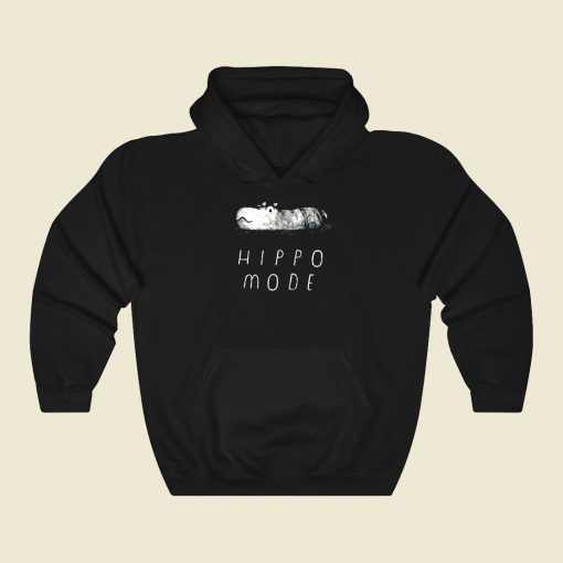 Hippo Mode Funny Graphic Hoodie