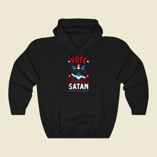 Vote Satan Vote 2020 Election Creepy Cute Goth Funny Graphic Hoodie