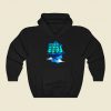 Whale Sailboat Funny Graphic Hoodie