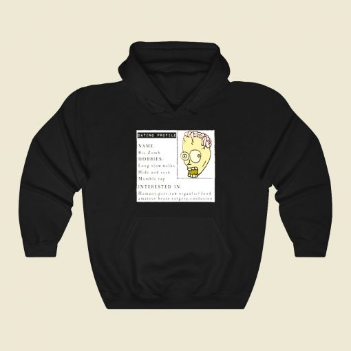 Zombie Dating Profile Funny Graphic Hoodie