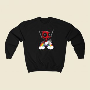 Funny Mini Deadpool And Unicorn Sweatshirt Style