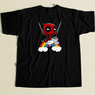 Funny Mini Deadpool And Unicorn T Shirt Style
