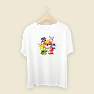 Funny Pokemon Parody Power Rangers T Shirt Style